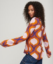 Camisa de manga larga con estampado 70s