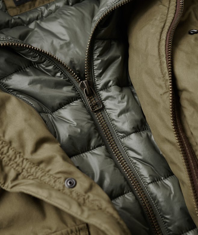 Hooded Cotton Lined Deck Jacket