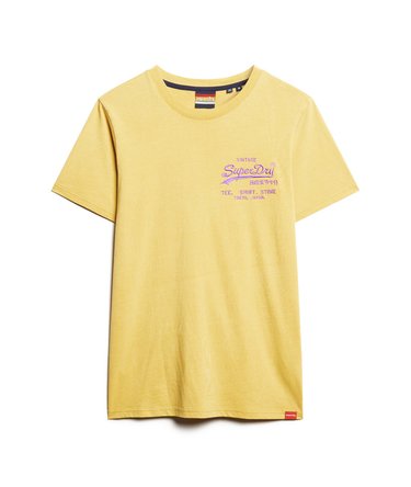 Neonfarbenes T-Shirt mit Vintage-Logo Image 6