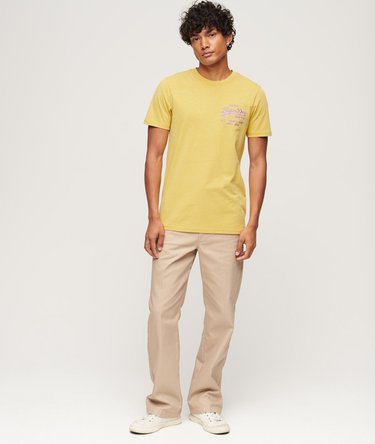 Neonfarbenes T-Shirt mit Vintage-Logo Image 3