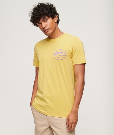 Neonfarbenes T-Shirt mit Vintage-Logo Image 1