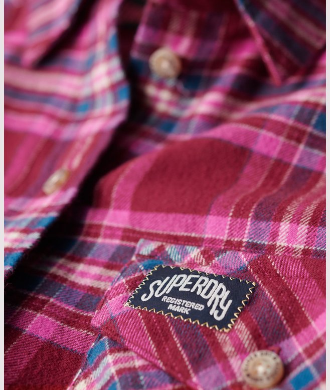 Camicia di flanella a quadri rossa, 170 g/m2, taglia ''M