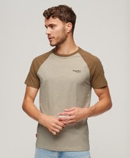 Essential baseballshirt van biologisch katoen met logo