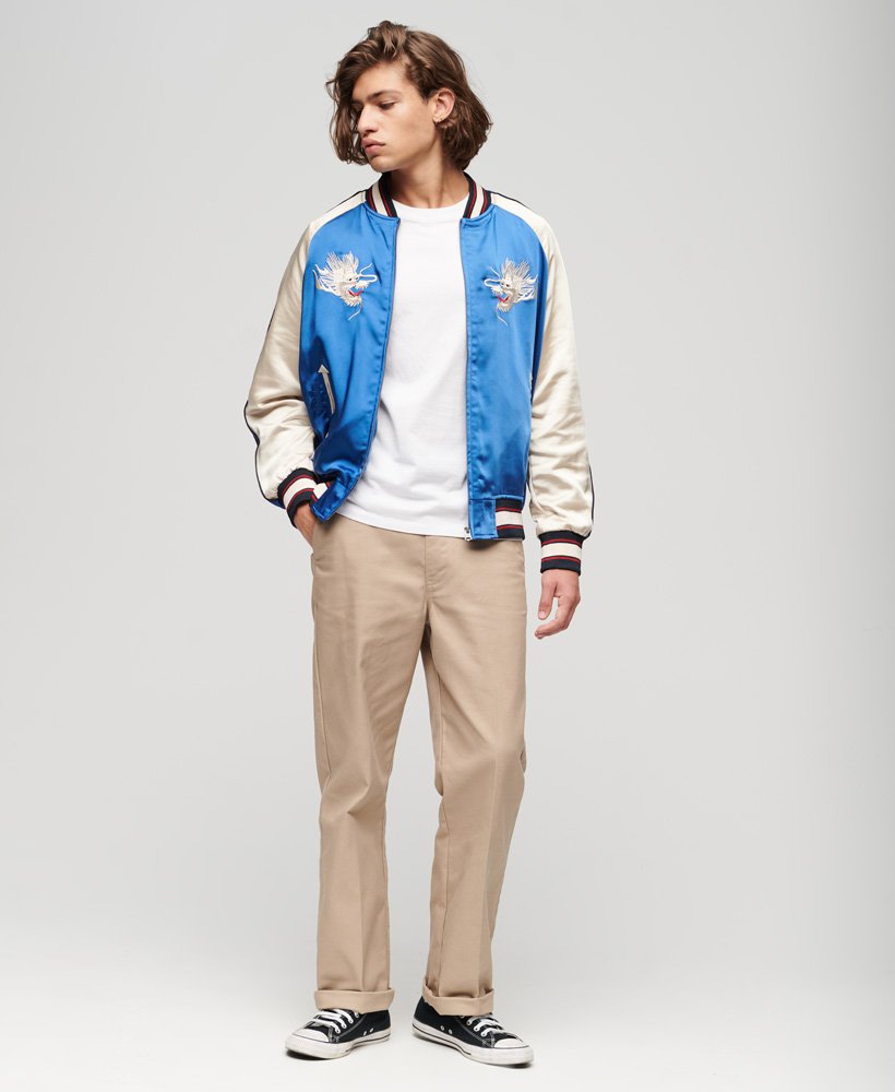 mens Sukajan Embroidered Bomber Jacket in MAZARINE BLUE | Superdry US
