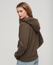 Sudadera con capucha, cremallera y logo Essential