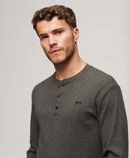 Vintage Logo Embroidered Half Button Top