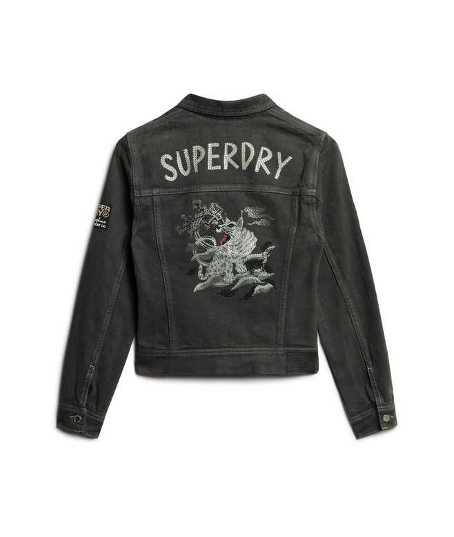 Embellished Workwear Crop Jacket