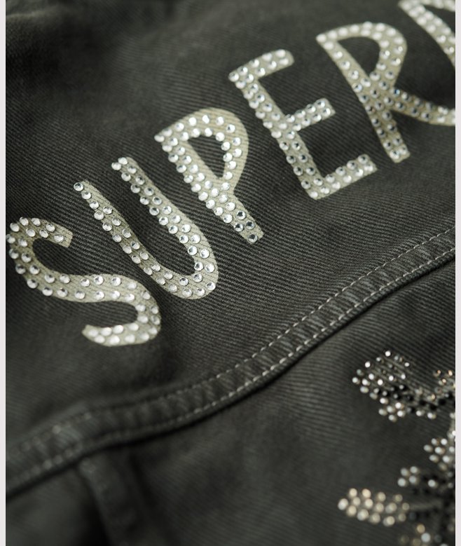 Embellished Workwear Crop Jacket
