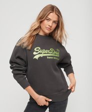 Vintage Logo Sweatshirt mit Rundhalsausschnitt und Verzierung