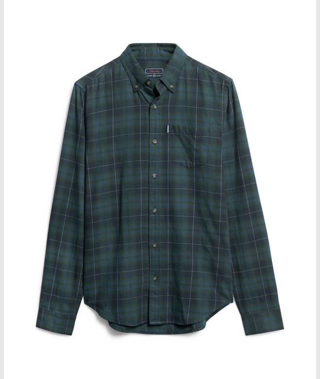 Chemise cintrée Harvey à carreaux marine | Café Coton