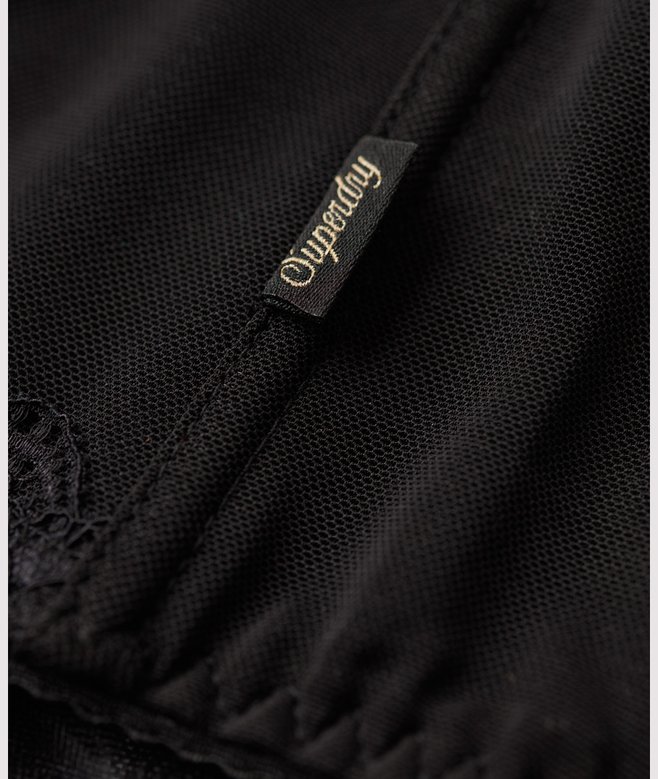 Ruched Mesh Crop Corset Top