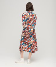 Printed Midi Shirt Dress