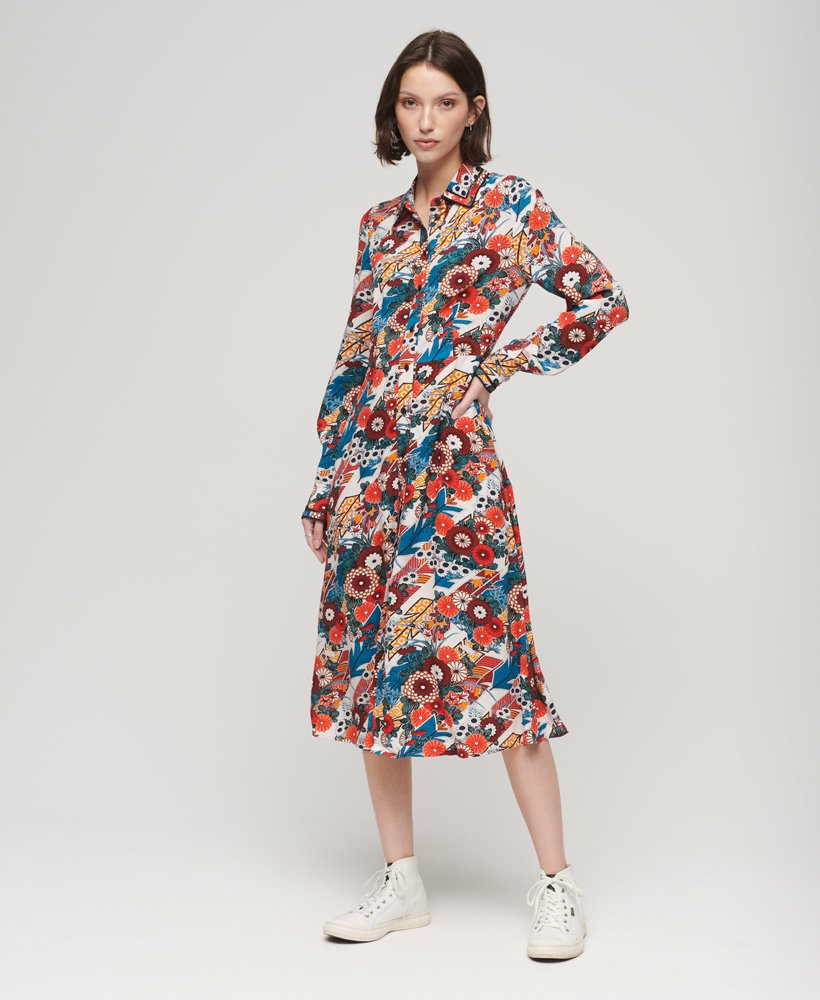 Midi printed dress