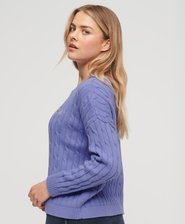 Vintage Dropped Shoulder Cable Knit Jumper
