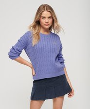Vintage Dropped Shoulder Cable Knit Jumper