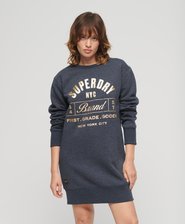 Luxe Metallic Logo Jersey Dress