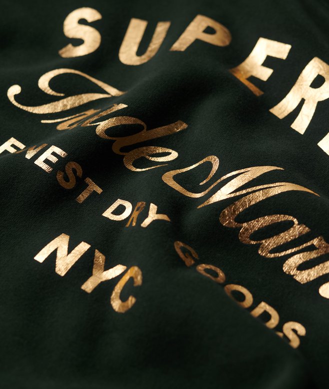 Luxe Metallic Logo Jersey Dress