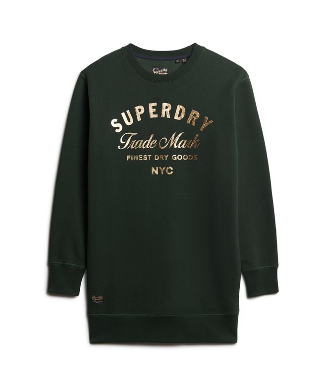 Luxe Metallic Logo Jersey Dress