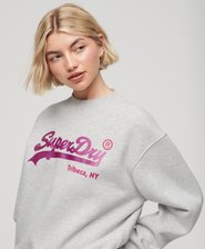 Vintage Logo Sweatshirt mit Rundhalsausschnitt und Verzierung
