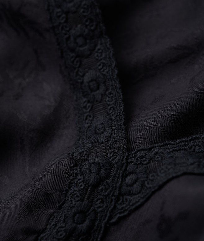 Lace Trim Midi Dress