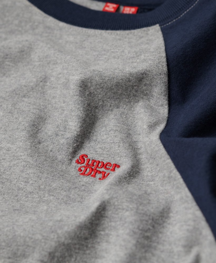 grey marl/preppy navy Essential Logo T-shirt i økologisk bomuld og ...