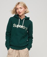 Core Logo Hoodie in Metallic-Optik