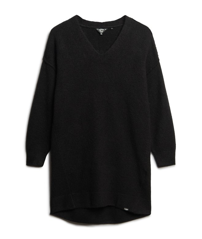 cable knit turtleneck dress Cable Knit Drop Shoulder Loose Fit Sweater Dress