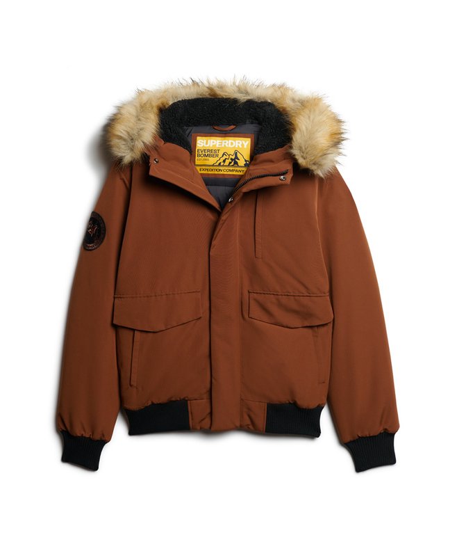 Everest Bomber-Steppjacke mit Kapuze biskuitbraun für Herren