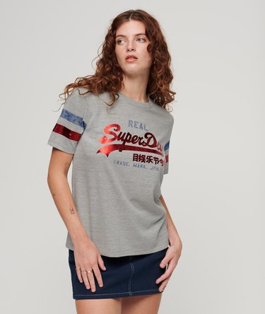 Athletic T-Shirt mit Vintage-Logo Image 1