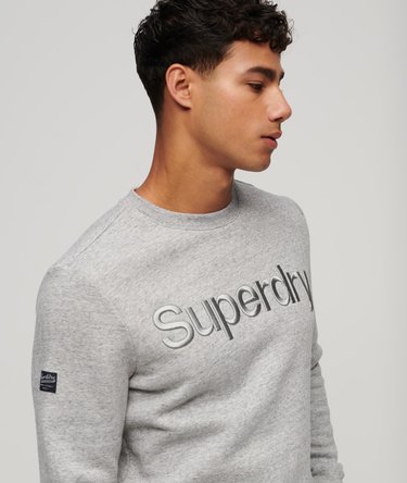 Tonal Embroidered Logo Crew Sweatshirt Image 4