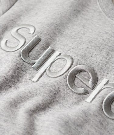 Tonal Embroidered Logo Crew Sweatshirt Image 2