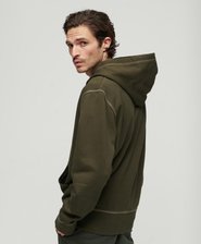 Contrast Stitch Relaxed Zip Hoodie