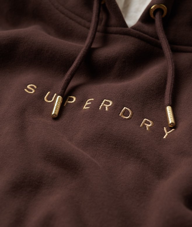 Luxe Metallic Logo Hoodie Dress
