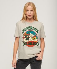 T-shirt con grafica Travel Postcard