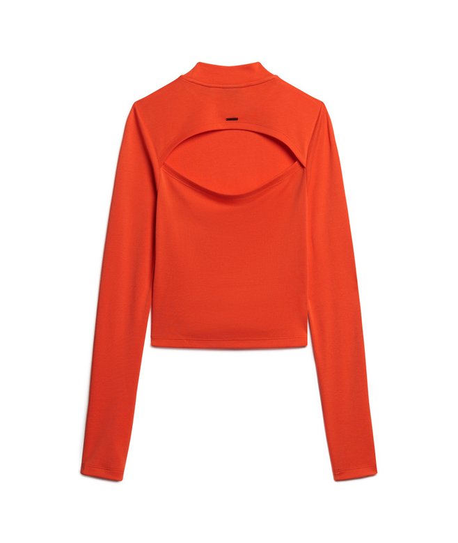 Long Sleeve Open Back Top
