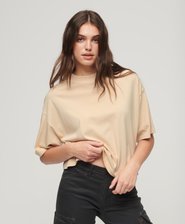 Micro Logo Embroidered Boxy Top
