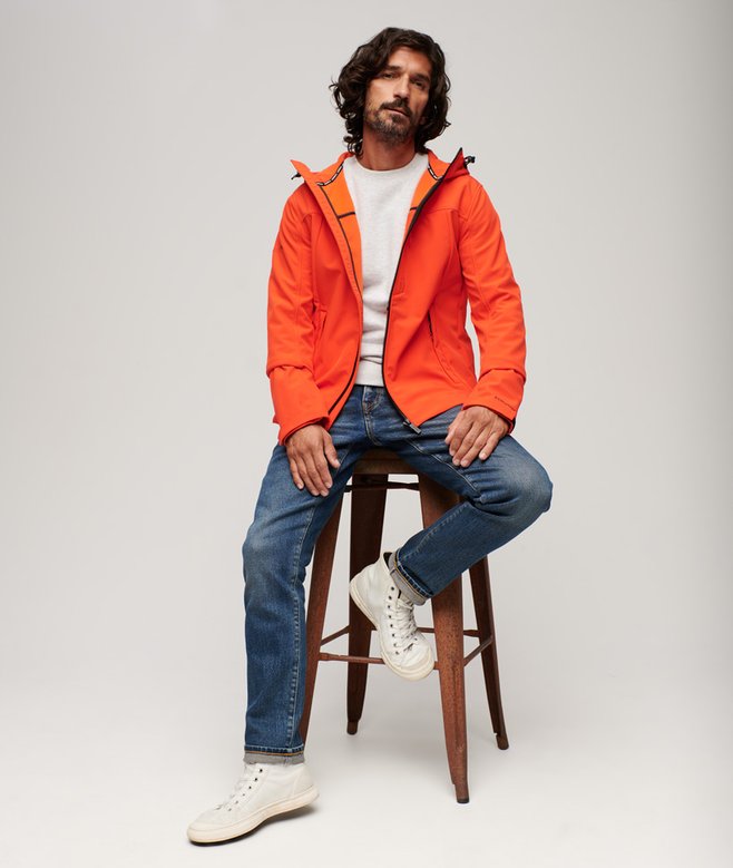 Fleece Lined Softshell Hooded Jacket