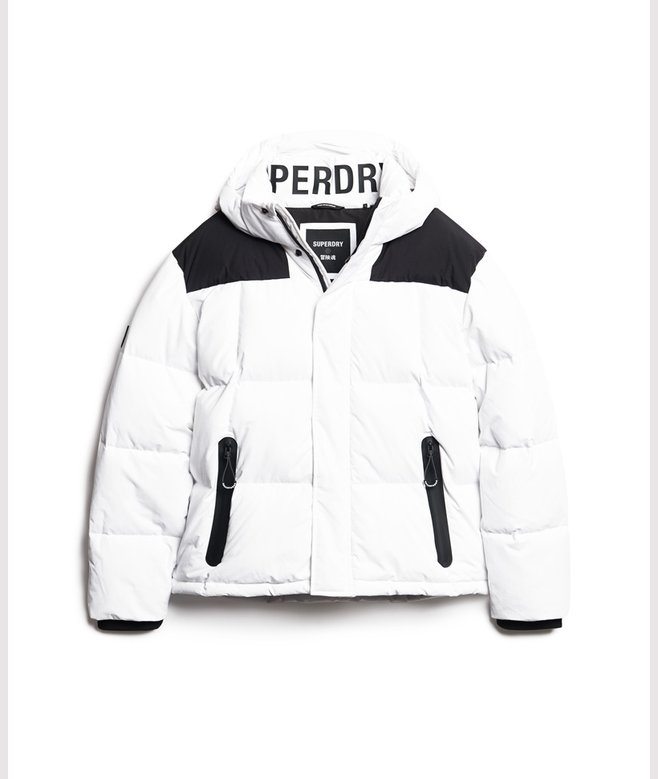 Hooded Box Quilt Puffer Jacket