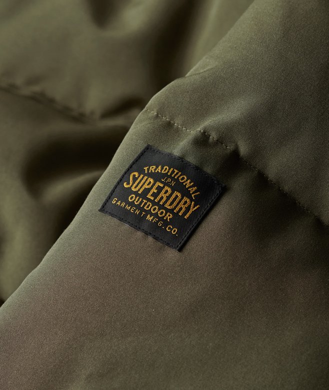 Everest Kurze Pufferjacke mit Kapuze kaki für Herren Superdry CH-DE