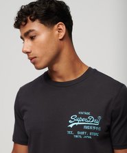 Camiseta flúor con logo Vintage