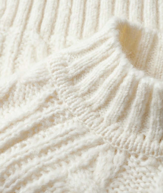 High Neck Cable Knit Jumper