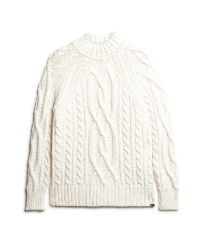 High Neck Cable Knit Jumper