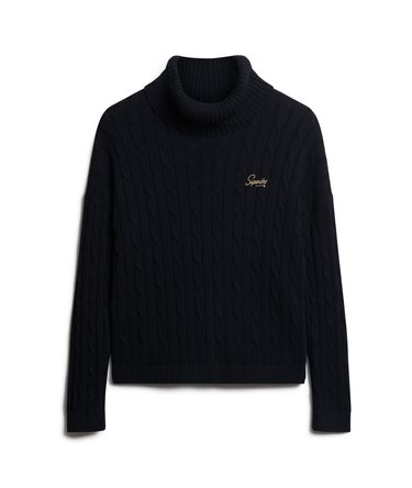 Cable Roll Neck Knitted Jumper Image 5