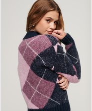 Gebreide boxy trui met patroon