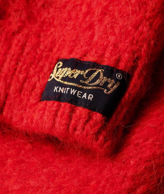 Vintage Textured Crop Knit Jumper