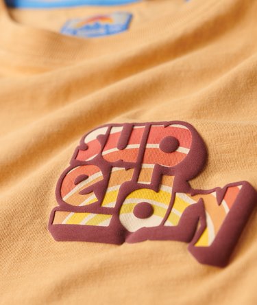 Klasyczny T-shirt z logo w stylu lat 70. Image 3