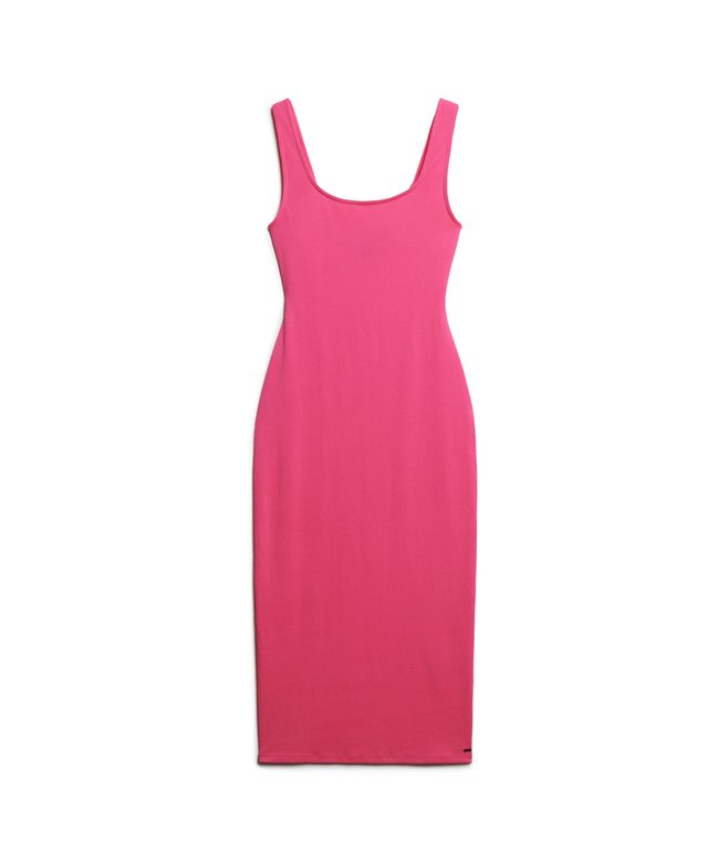 Square Neck Jersey Midi Dress