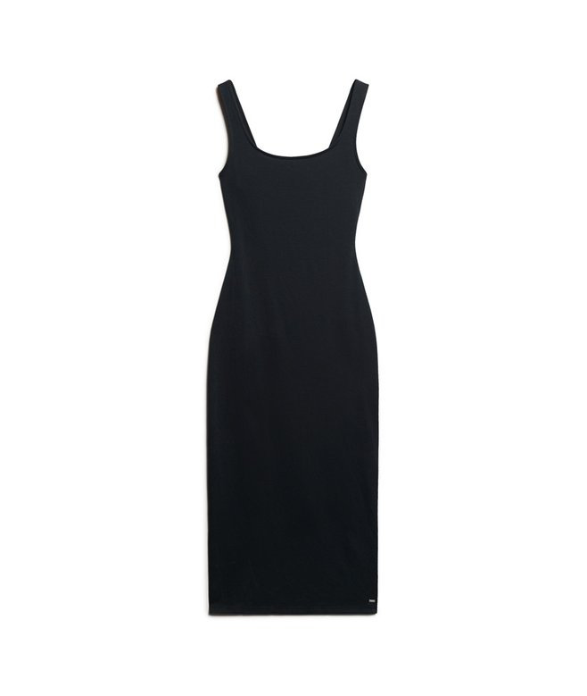 Square Neck Jersey Midi Dress