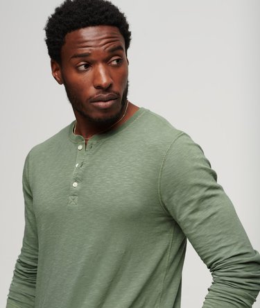 Long Sleeve Jersey Henley Top Image 2