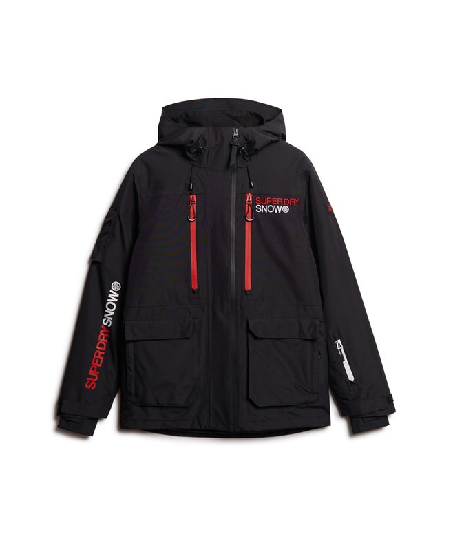 mens Ski Ultimate Rescue Jacket in Black Superdry UK